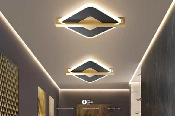 Đèn ốp trần phòng khách sang trọng
