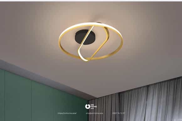 Đèn ốp trần siêu mỏng bằng đồng