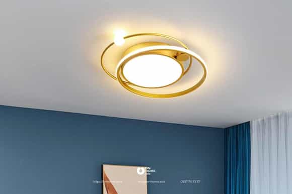 Đèn ốp trần phòng ngủ sang trọng