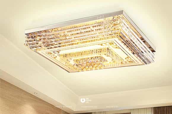 Đèn mâm ốp trần pha lê cao cấp