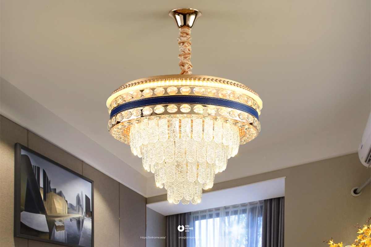 Đèn chùm với thiết kế kiêu sa và sang trọng