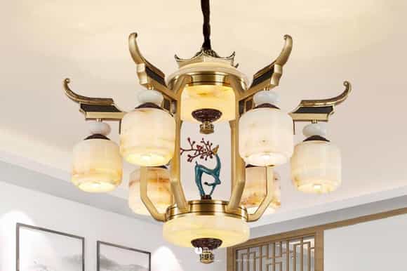 Đèn chùm thả trần phong cách Indochine