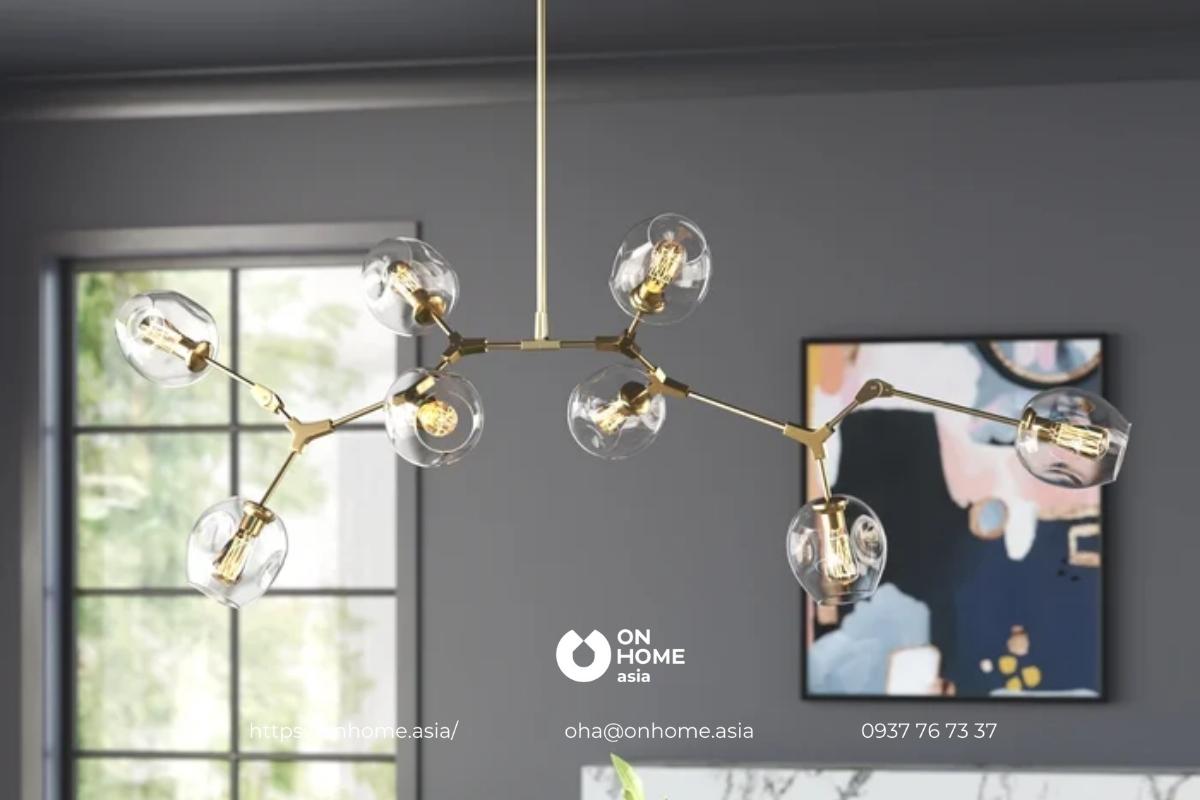 Đèn thả trần trang trí phòng khách thiết kế lạ mắt