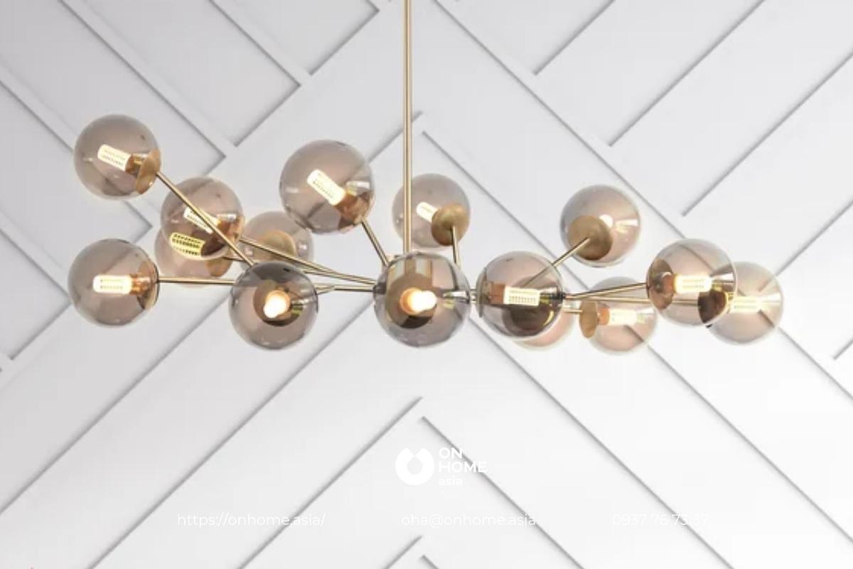 Đèn thả thủy tinh cao cấp trang trí phòng khách sang trọng&nbsp;