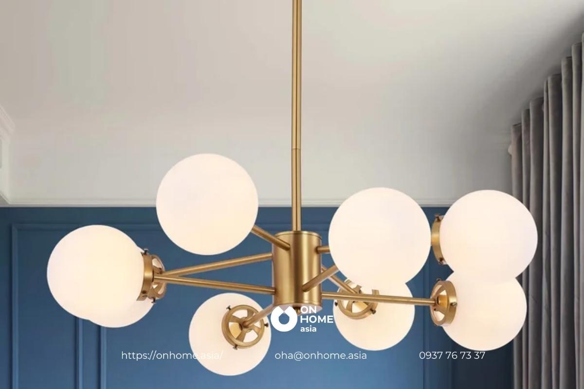 Đèn thả tròn trang trí phòng khách siêu sang trọng&nbsp;