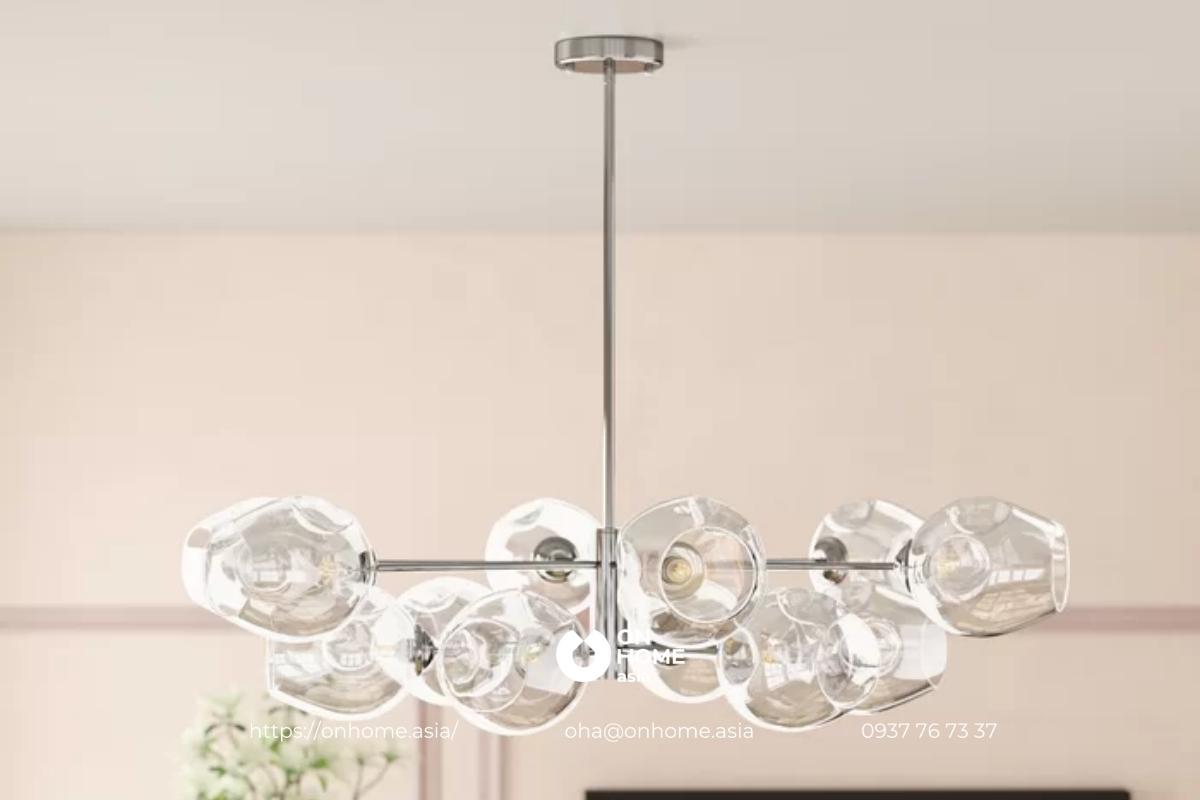 Đèn thả trần trang trí phòng khách đẹp màu trắng