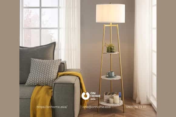Đèn cây đứng trang trí phòng khách hiện đại