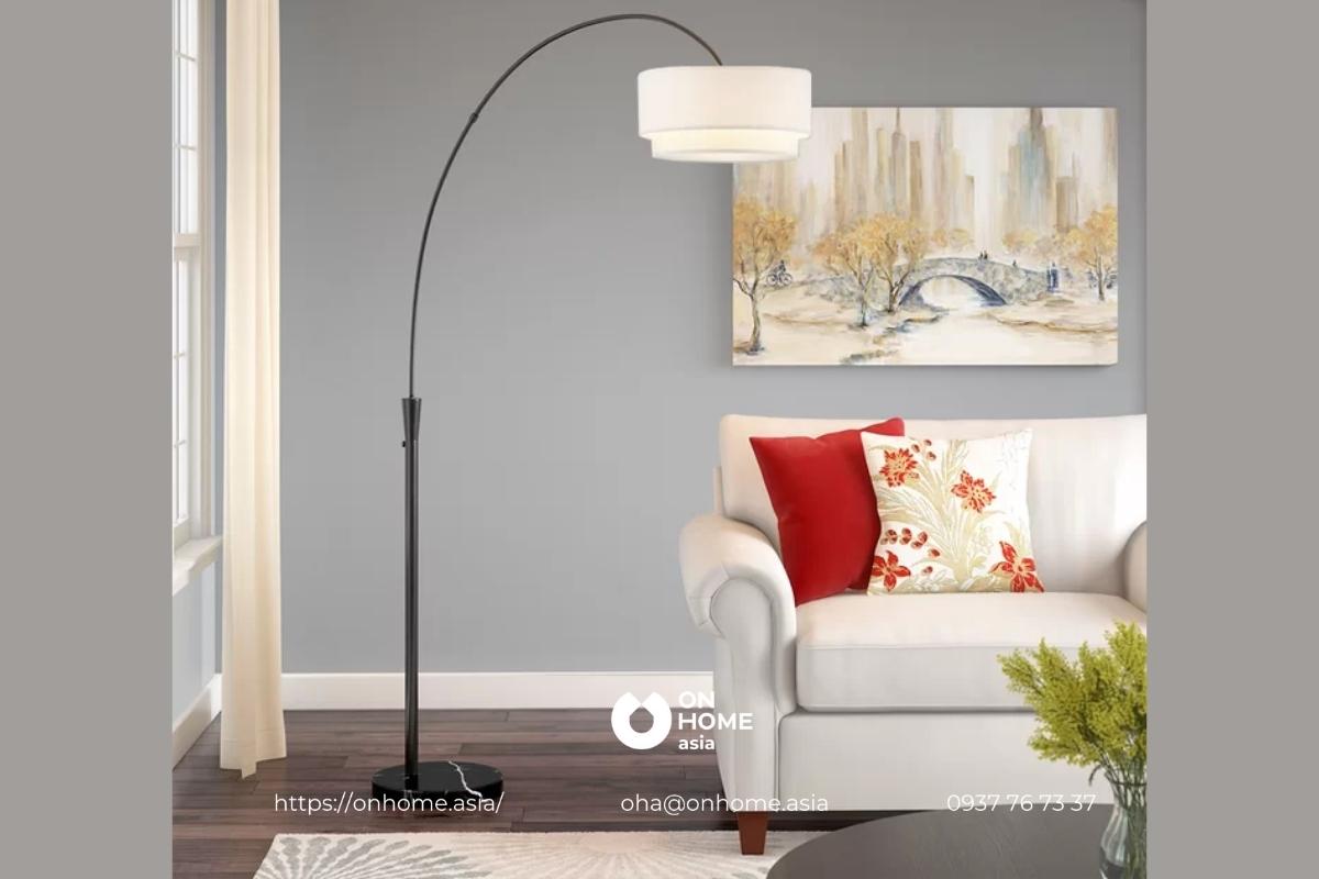 Đèn cây đứng trang trí phòng khách đẹp