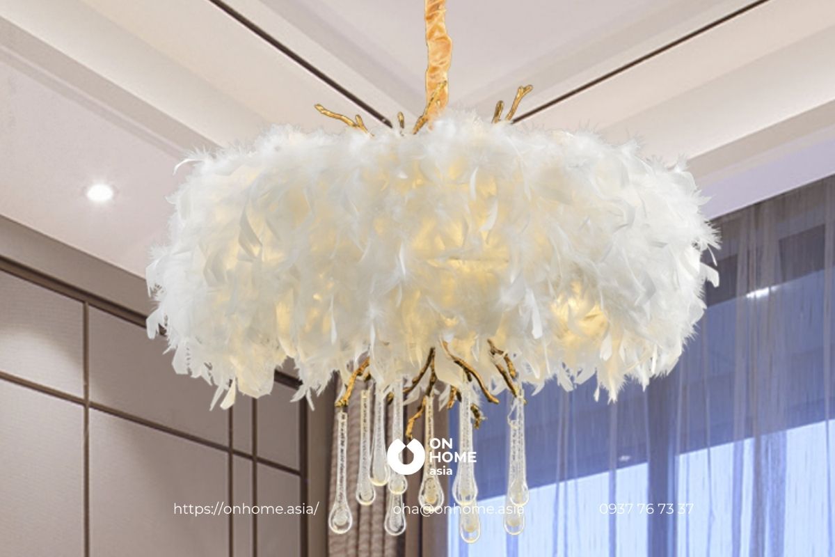 Đèn chùm trang trí phòng khách đẹp