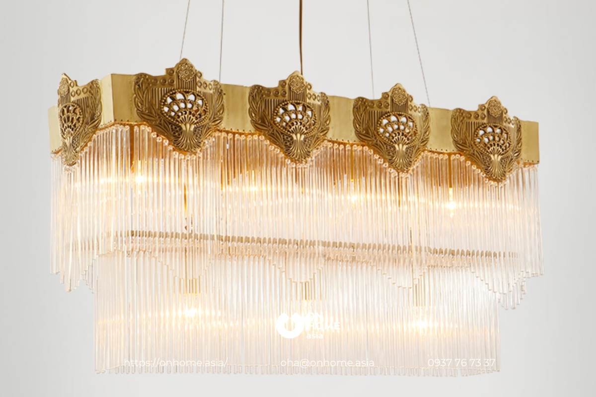 Đèn chùm pha lê cao cấp trang trí phòng khách&nbsp;