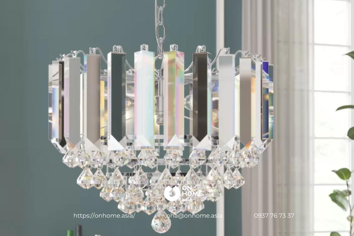 Đèn chùm trang trí phòng khách tinh tế