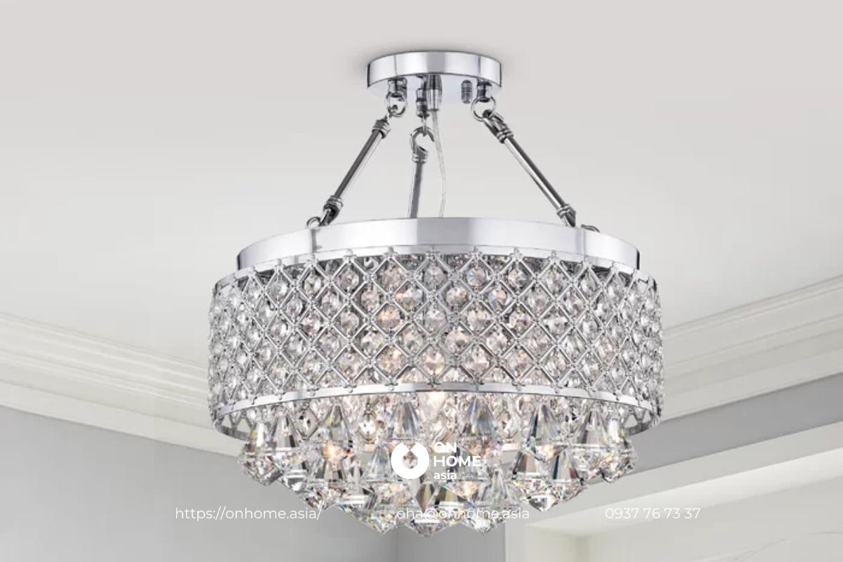 Đèn trang trí phòng khách màu trắng đẹp