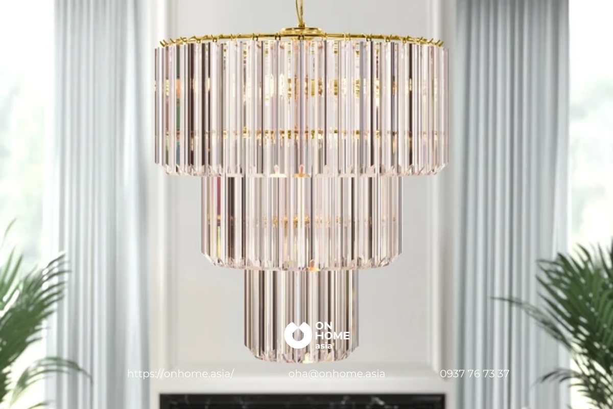Đèn chùm pha dài lê cao cấp