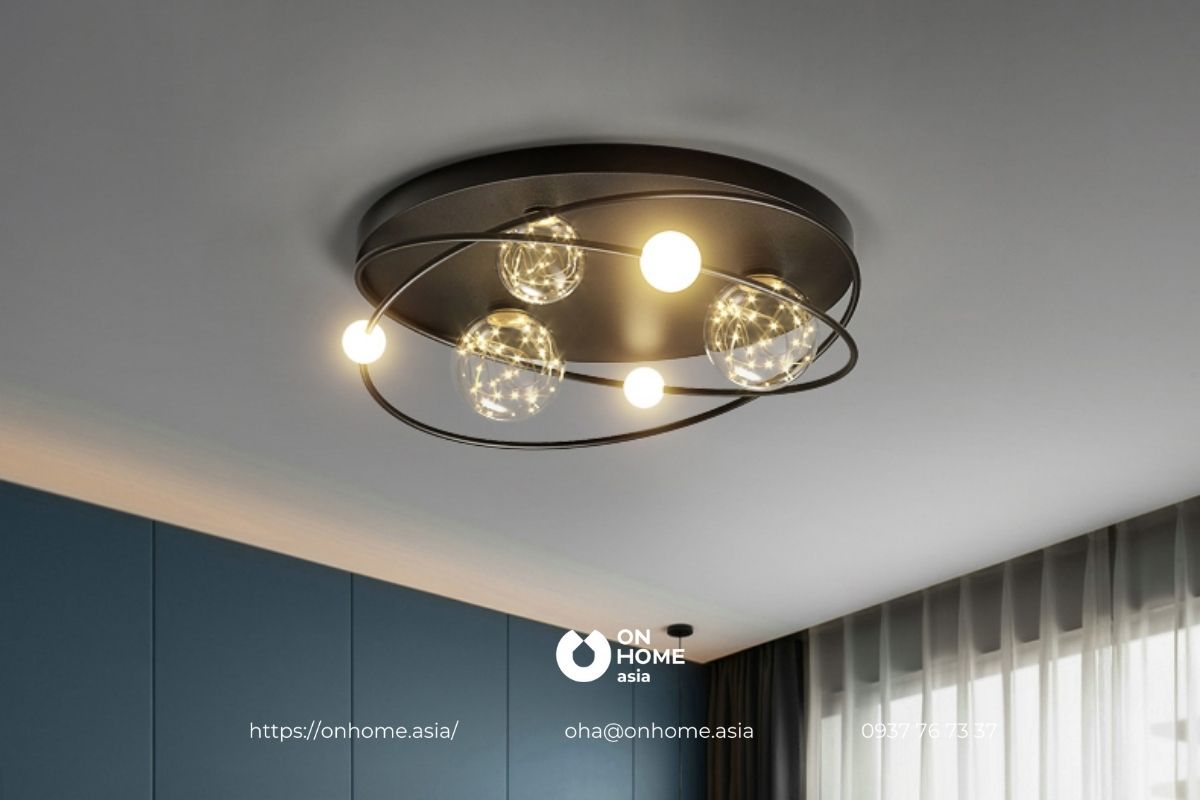 Đèn ốp trần trang trí phòng khách hiện đại