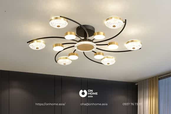 Đèn led ốp trần trang trí phòng khách đẹp