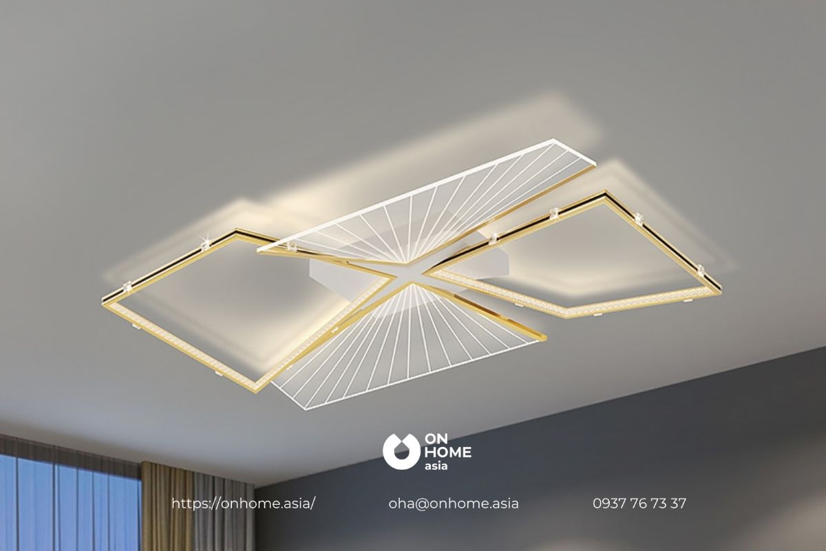 Đèn led ốp trần trang trí phòng khách đẹp