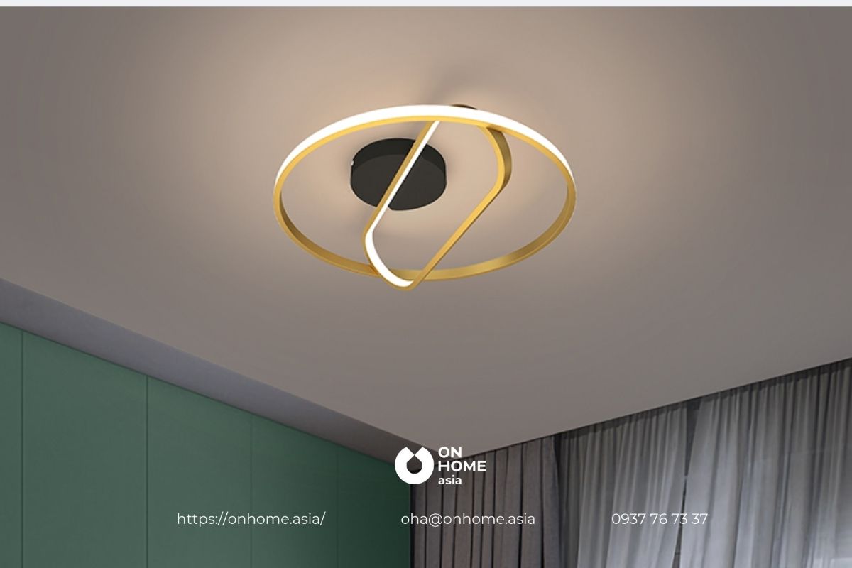 Đèn ốp trần phòng khách đẹp