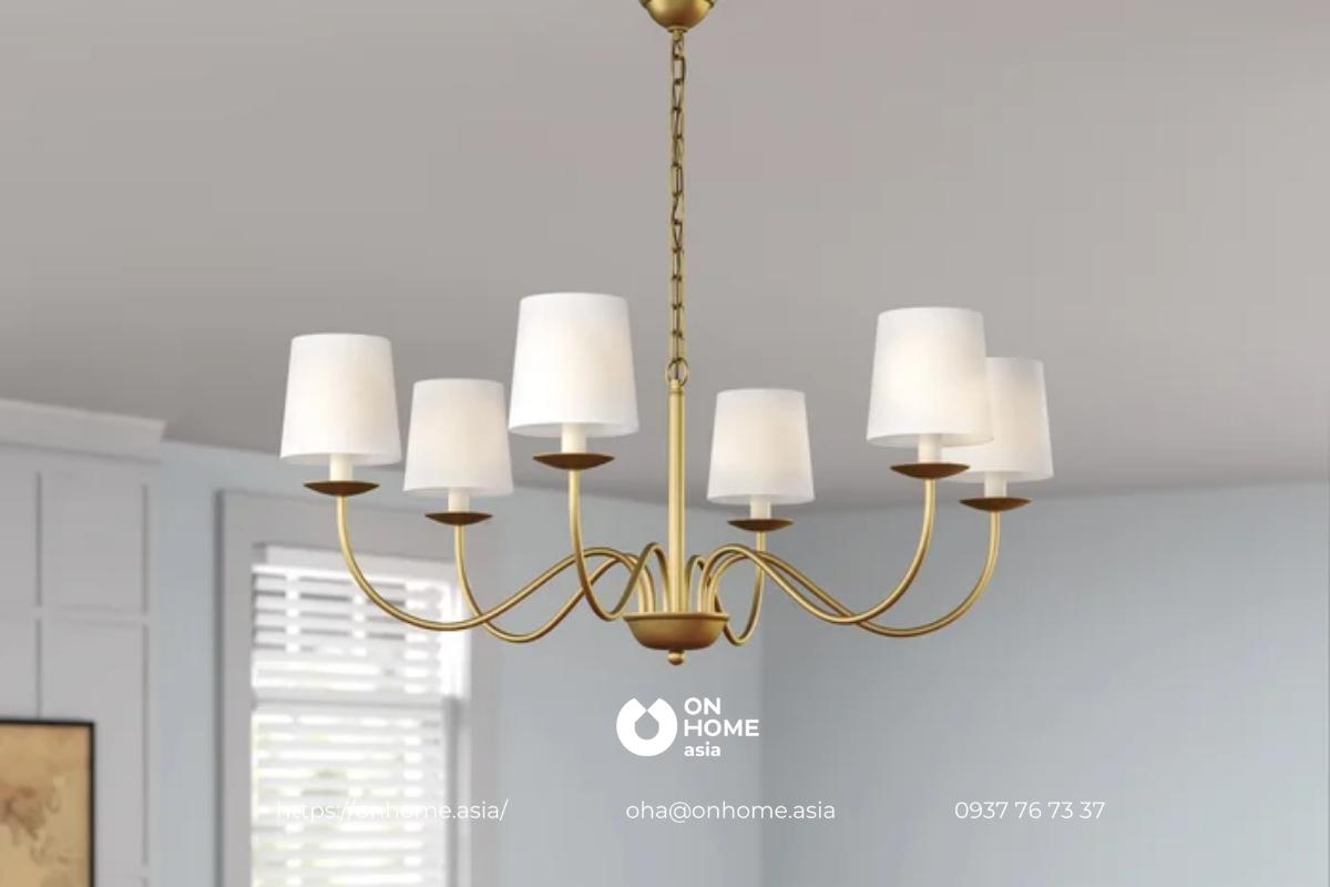 Đèn thả trang trí phòng khách đẹp màu trắng