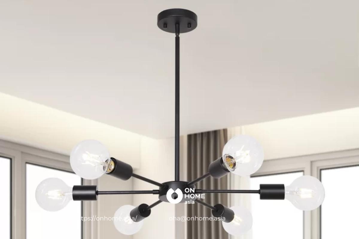 Đèn thả trần trang trí phòng khách đơn giản