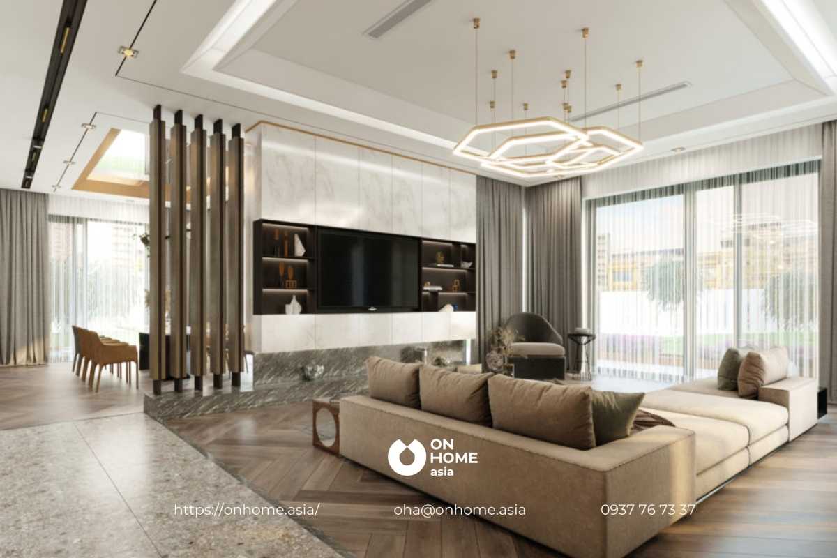 Đèn trang trí phòng khách chất liệu cao cấp