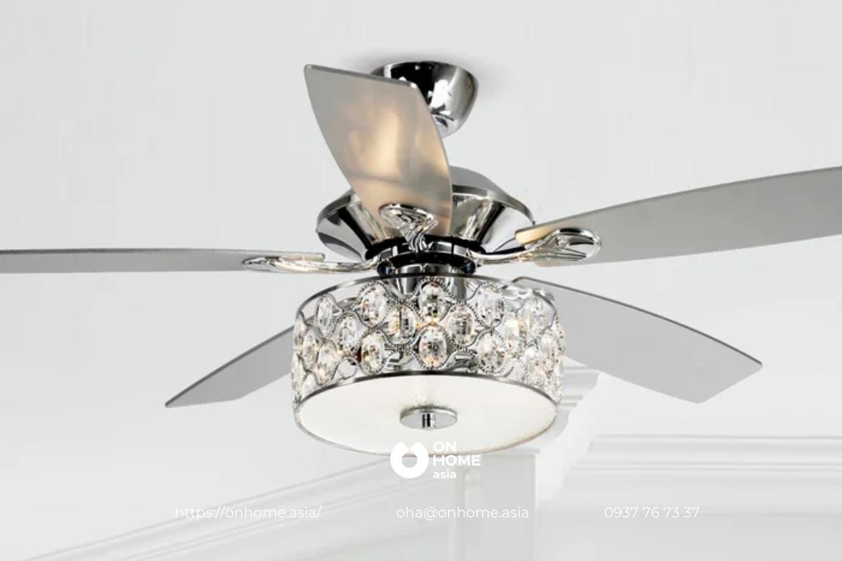 Đèn quạt trang trí phòng khách đẹp