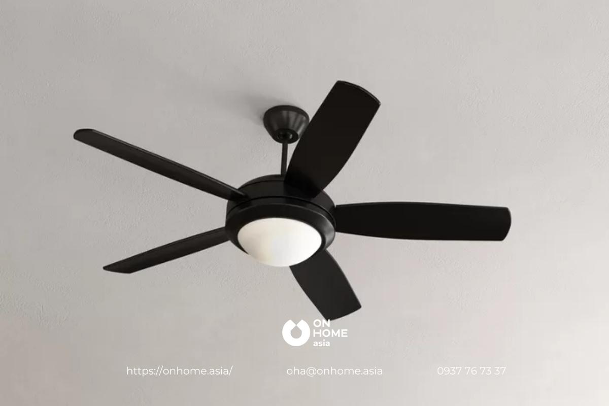 Quạt đèn trang trí phòng khách hiện đại