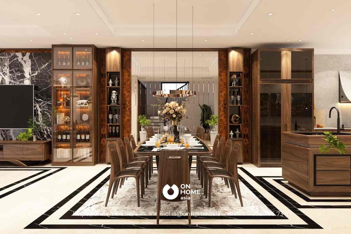 Bộ bàn ăn gỗ Óc Chó cao cấp nhập khẩu