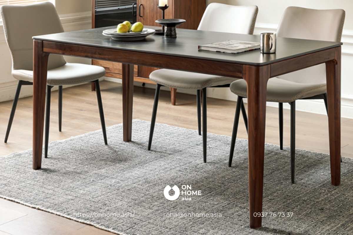 Bàn ghế ăn gỗ Óc Chó cao cấp