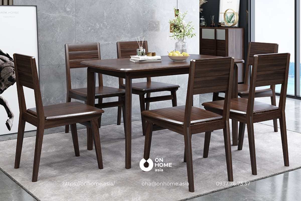 Bàn ăn gỗ Óc Chó đẹp, hiện đại