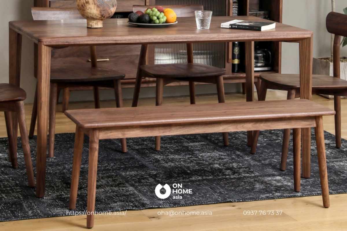 Bộ bàn ăn gỗ Óc Chó đẹp