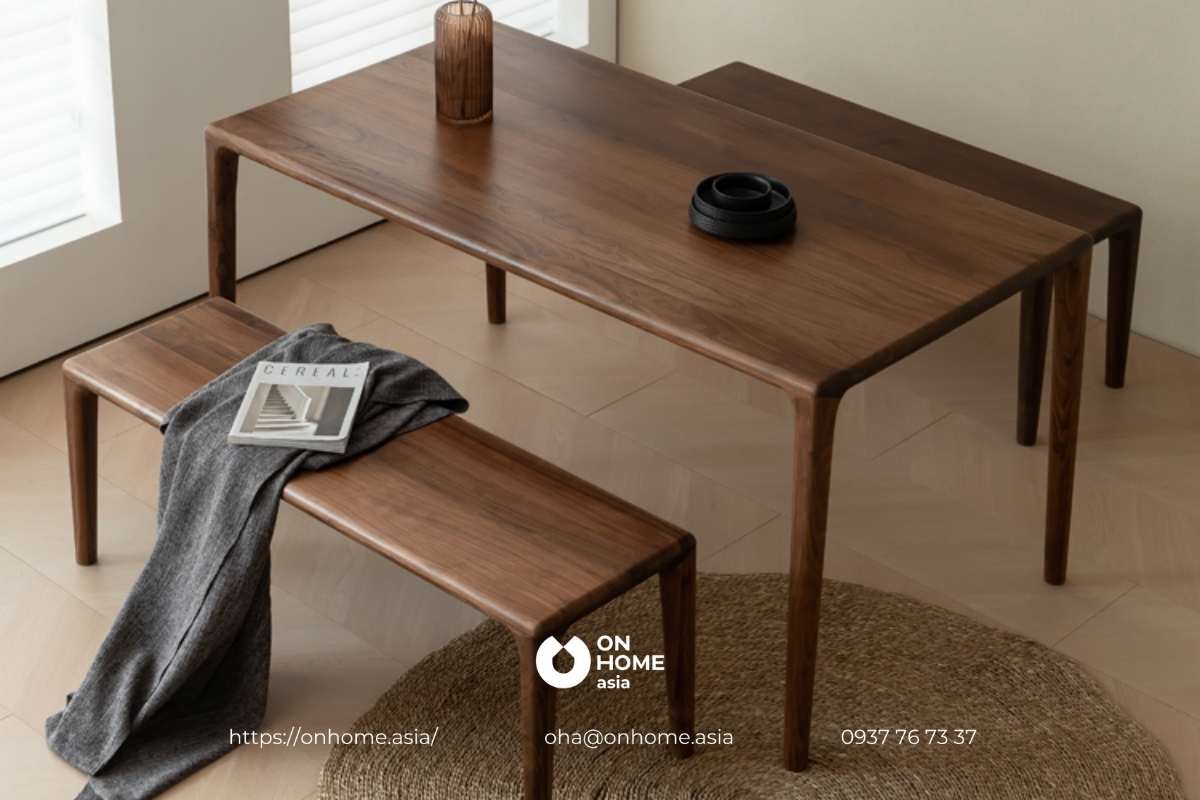 Bộ bàn ăn ghế ăn gỗ Óc Chó nhập khẩu cao cấp