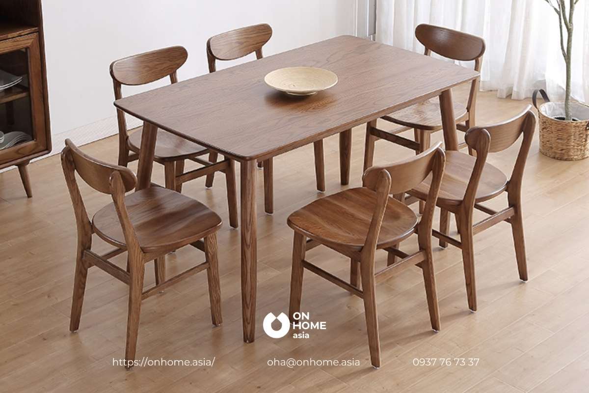 Bàn ăn gỗ Óc Chó sang trọng, tinh tế