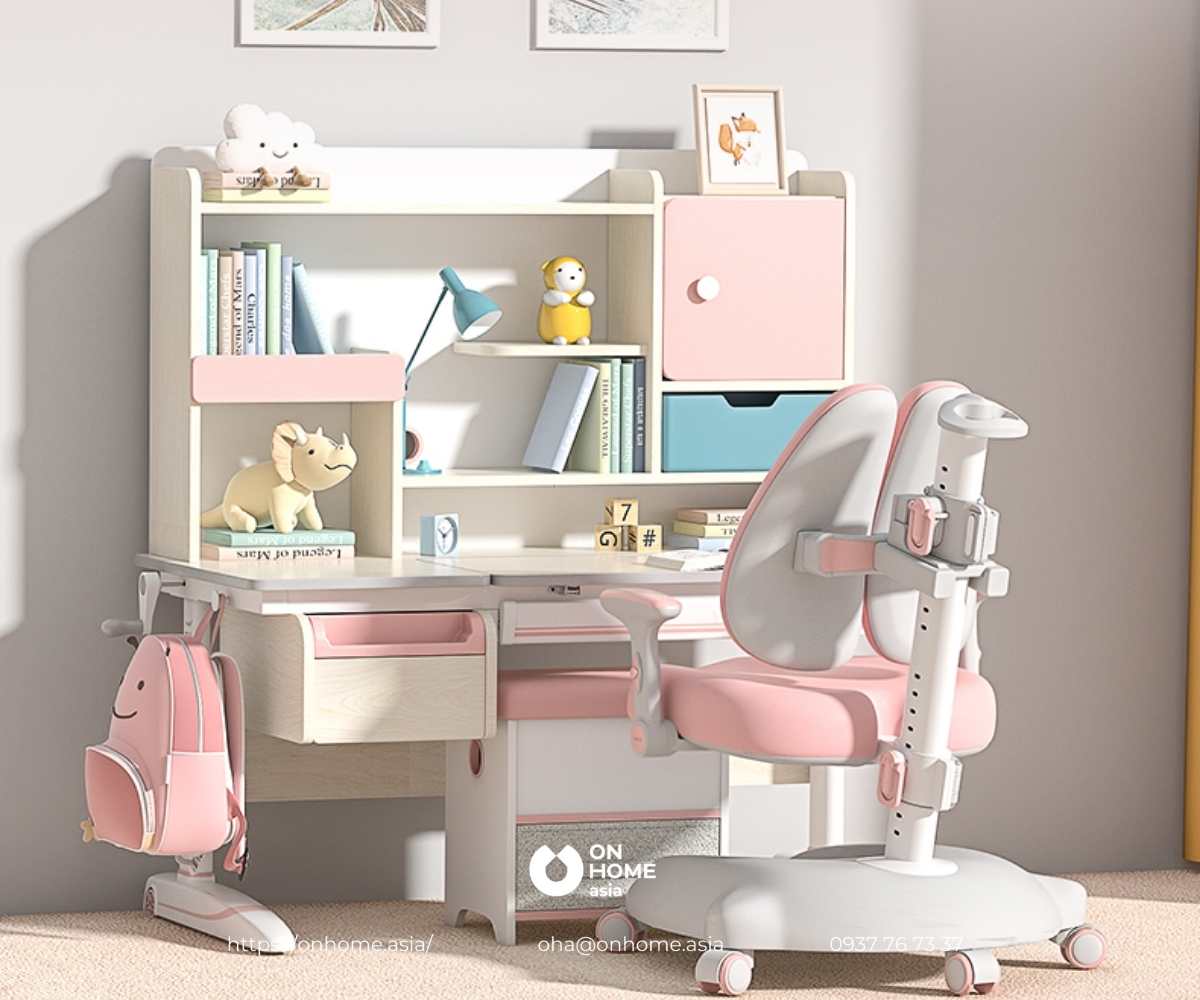 Bàn học đa năng cho bé gái cao cấp nhập khẩu