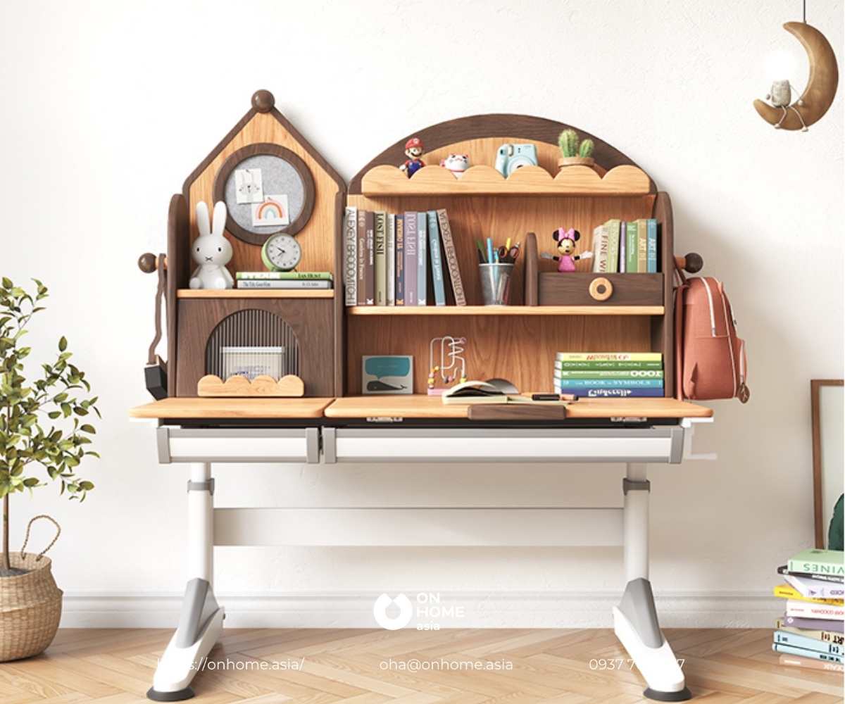 Mẫu bàn học bé trai gỗ đẹp