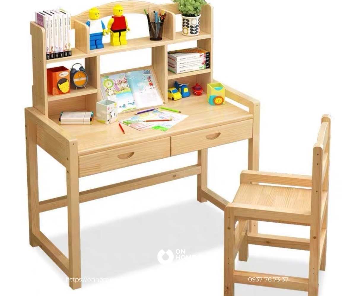 Bàn học gỗ tự nhiên đẹp