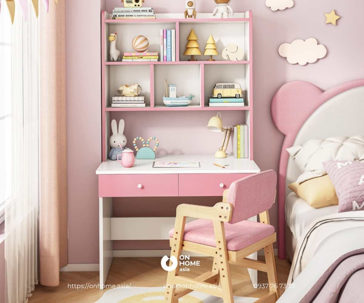 Bàn học cho bé gái đẹp