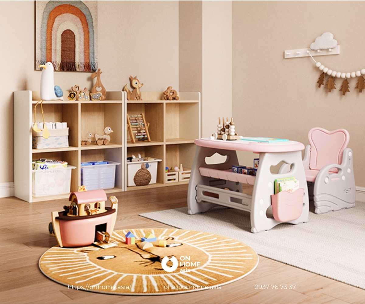 Bàn học cho bé gái 3 tuổi