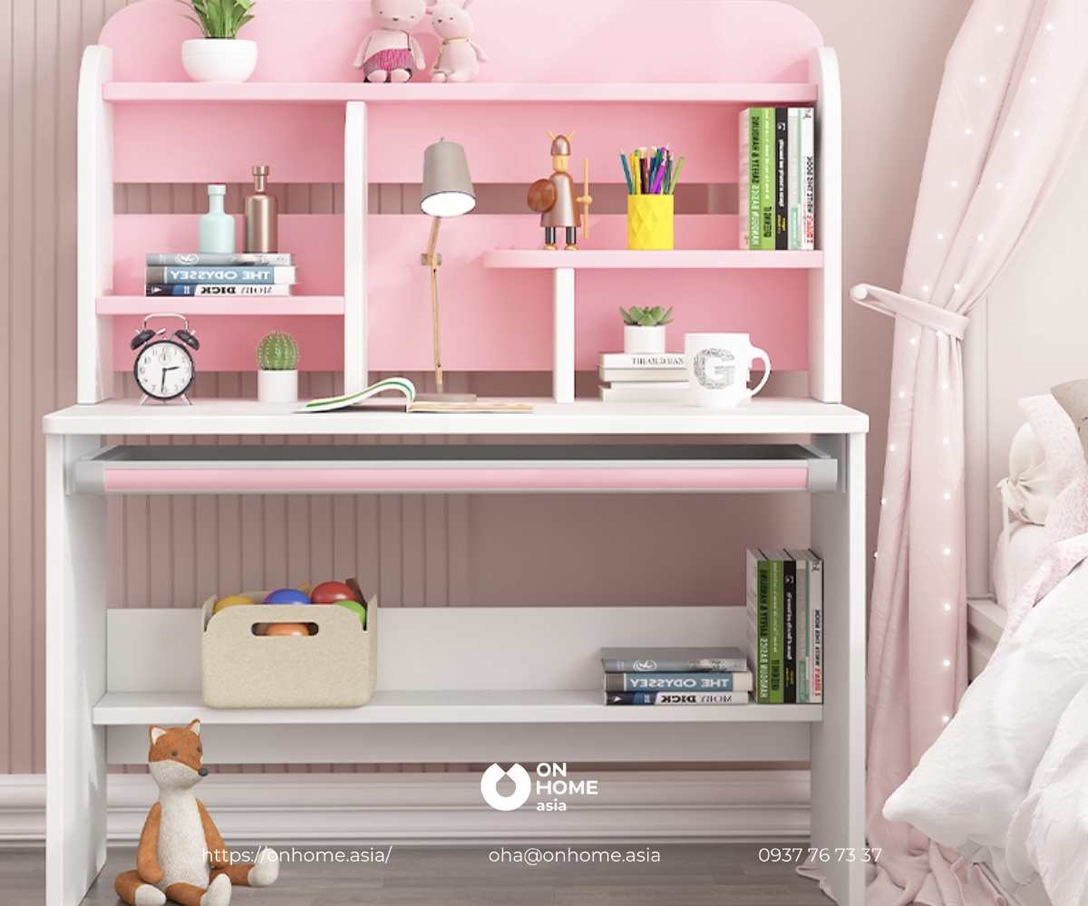 Bàn học bé gái đẹp, hiện đại