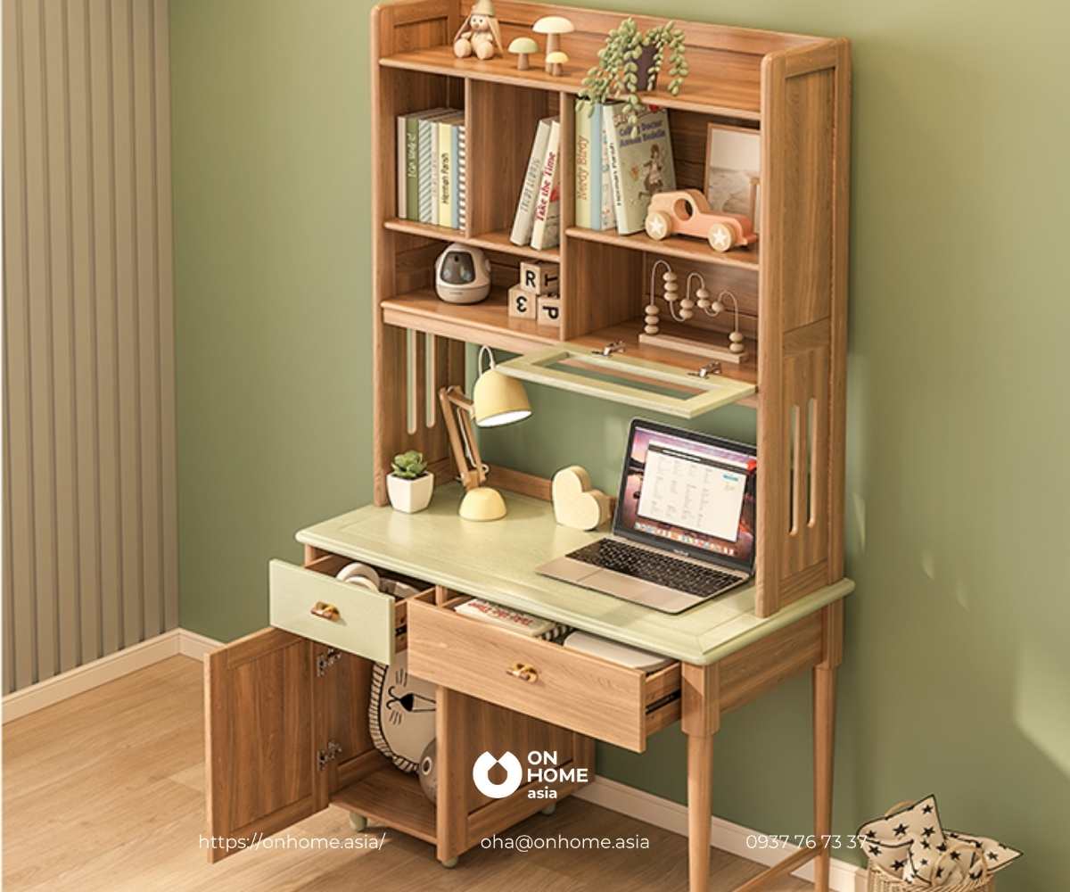 Bàn học bằng gỗ cho bé