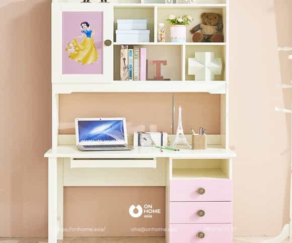 Mẫu bàn học đẹp cho bé gái