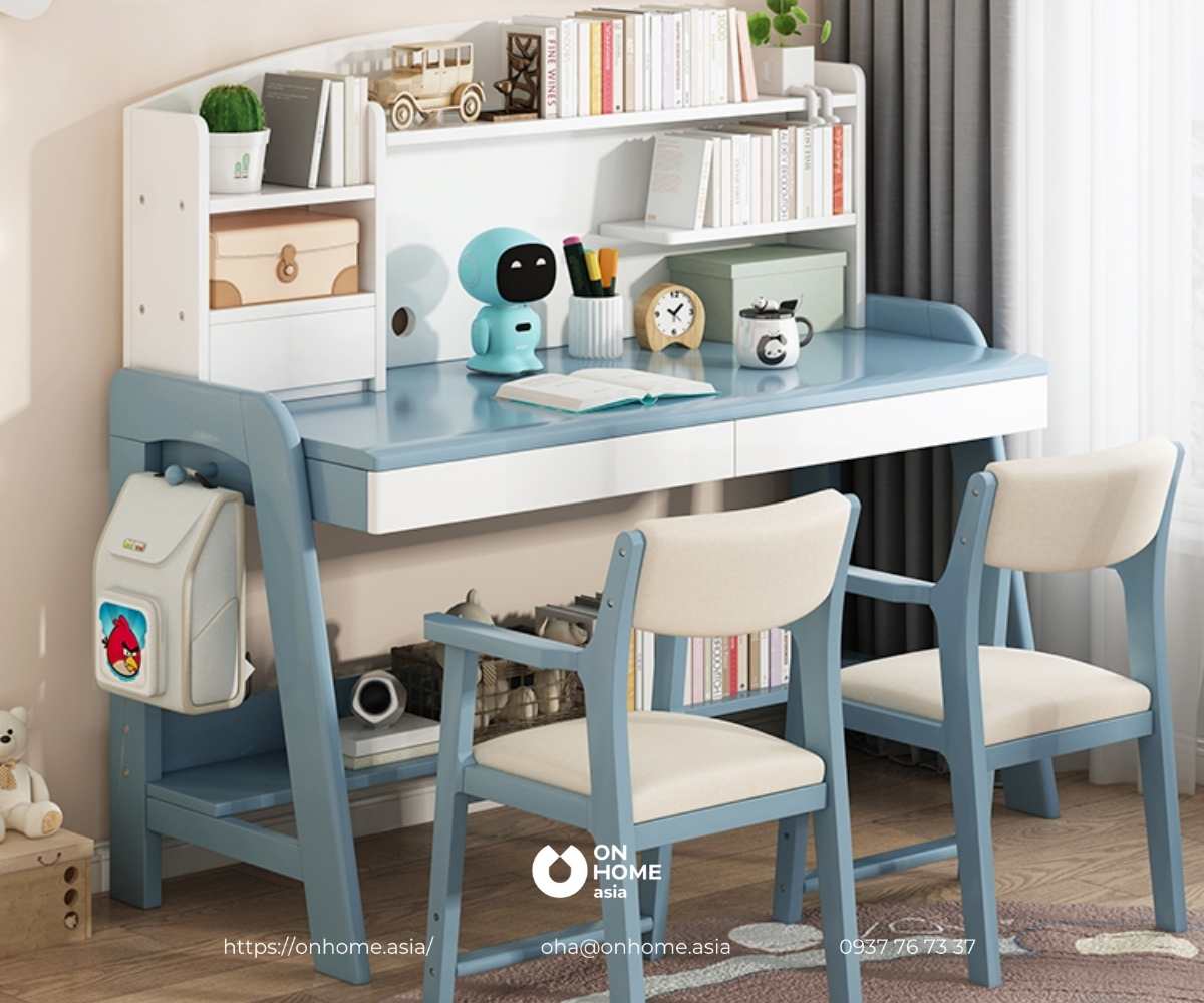 Bàn học cho bé trai bằng gỗ công nghiệp