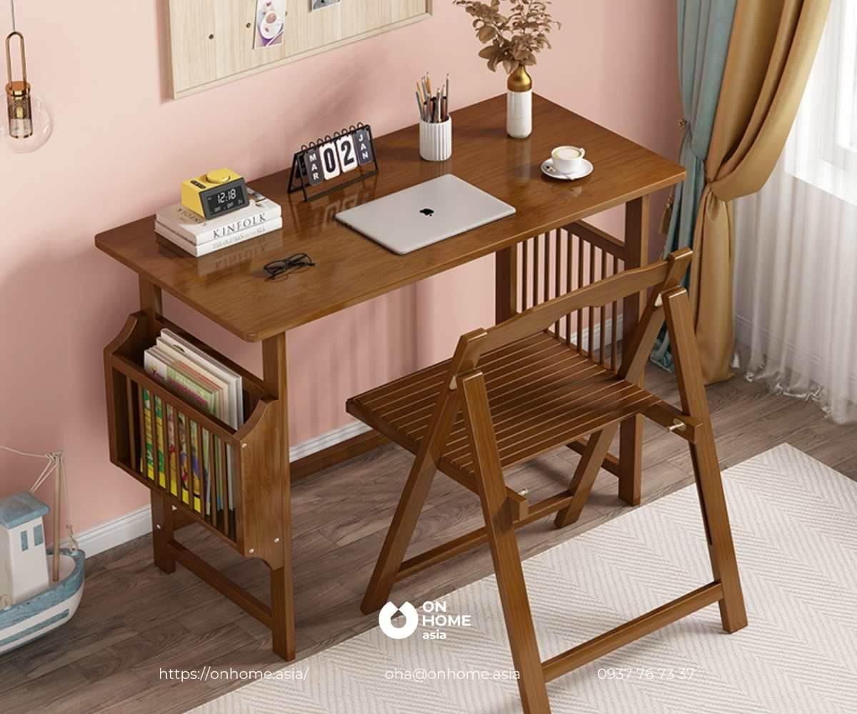 Bàn học sinh bằng gỗ óc chó cao cấp