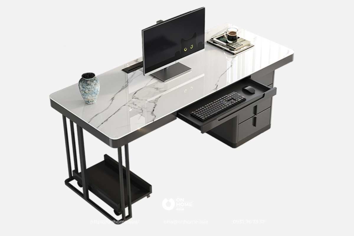 Bàn làm việc 1m2 mặt đá cao cấp