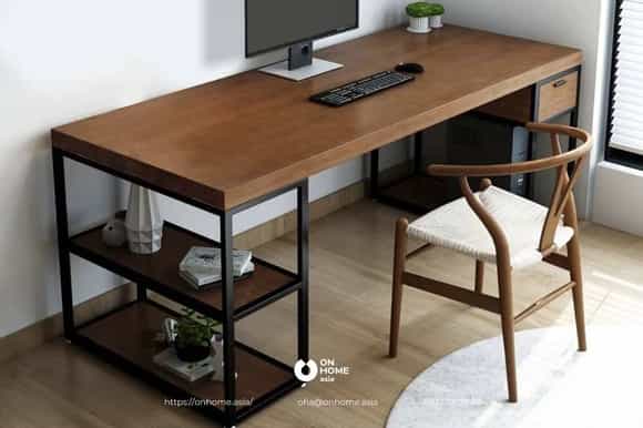 Bàn làm việc văn phòng gỗ tự nhiên