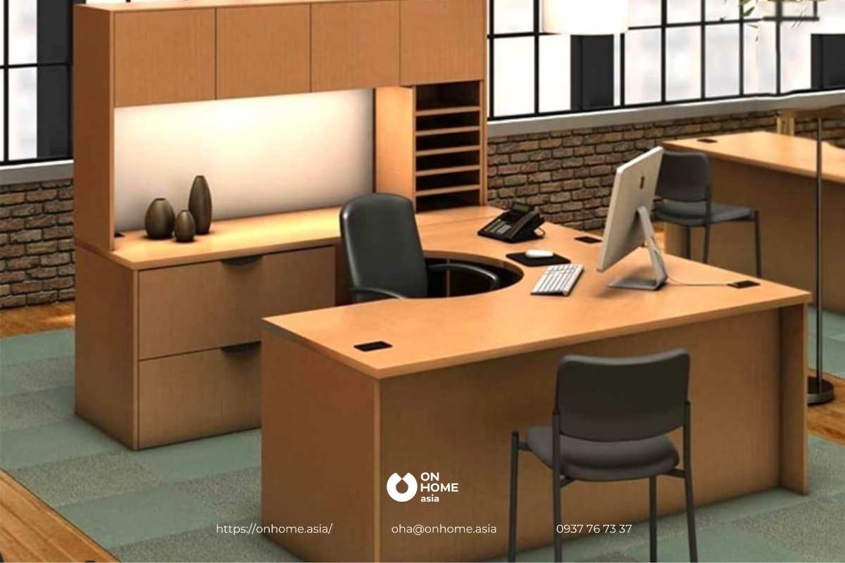 Bàn làm việc chữ U đẹp