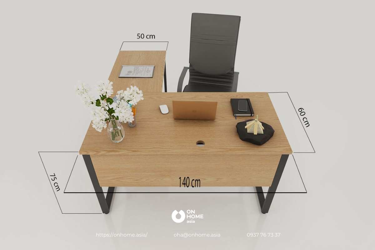 Kích thước bàn làm việc chữ L