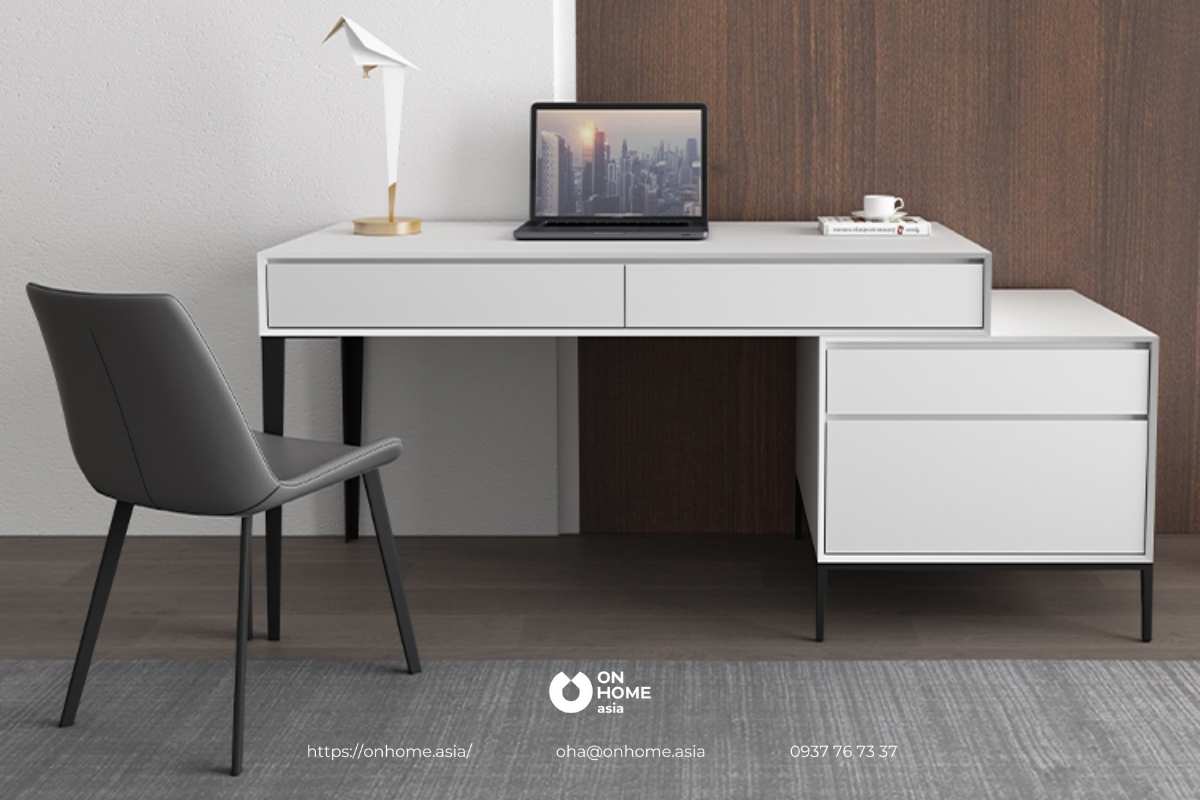 Bàn làm việc thông minh màu trắng đẹp