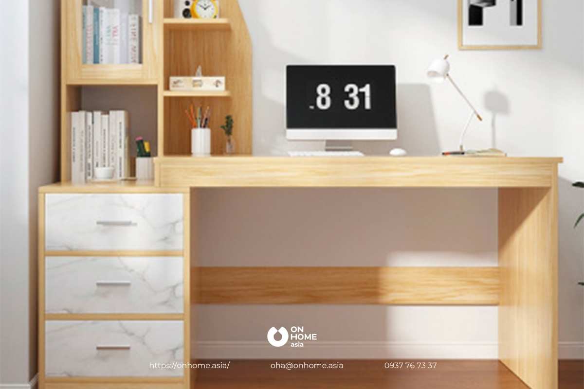 Bàn làm việc thông minh bằng gỗ công nghiệp