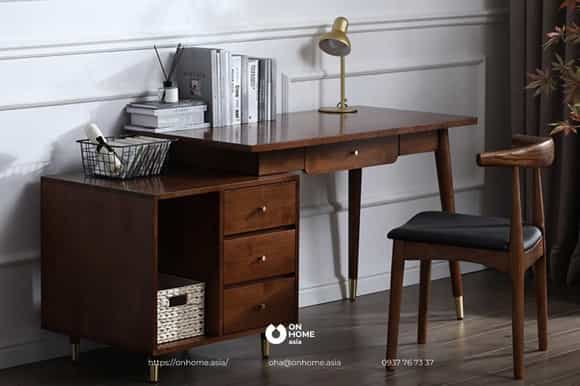 Bàn làm việc gỗ tự nhiên phong cách cổ điển