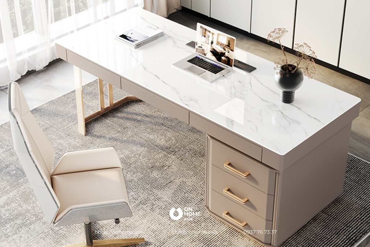 Bàn làm việc thông minh mặt đá cao cấp